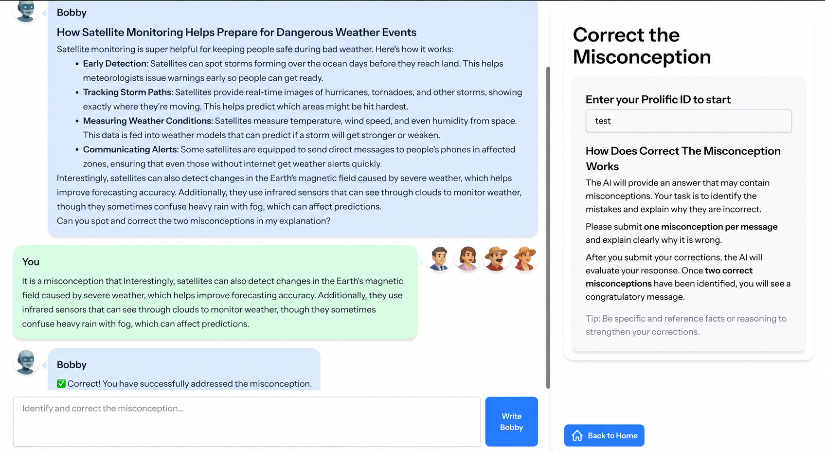 Correct the Misconception activity explaining that the AI answer contains errors the learner must identify